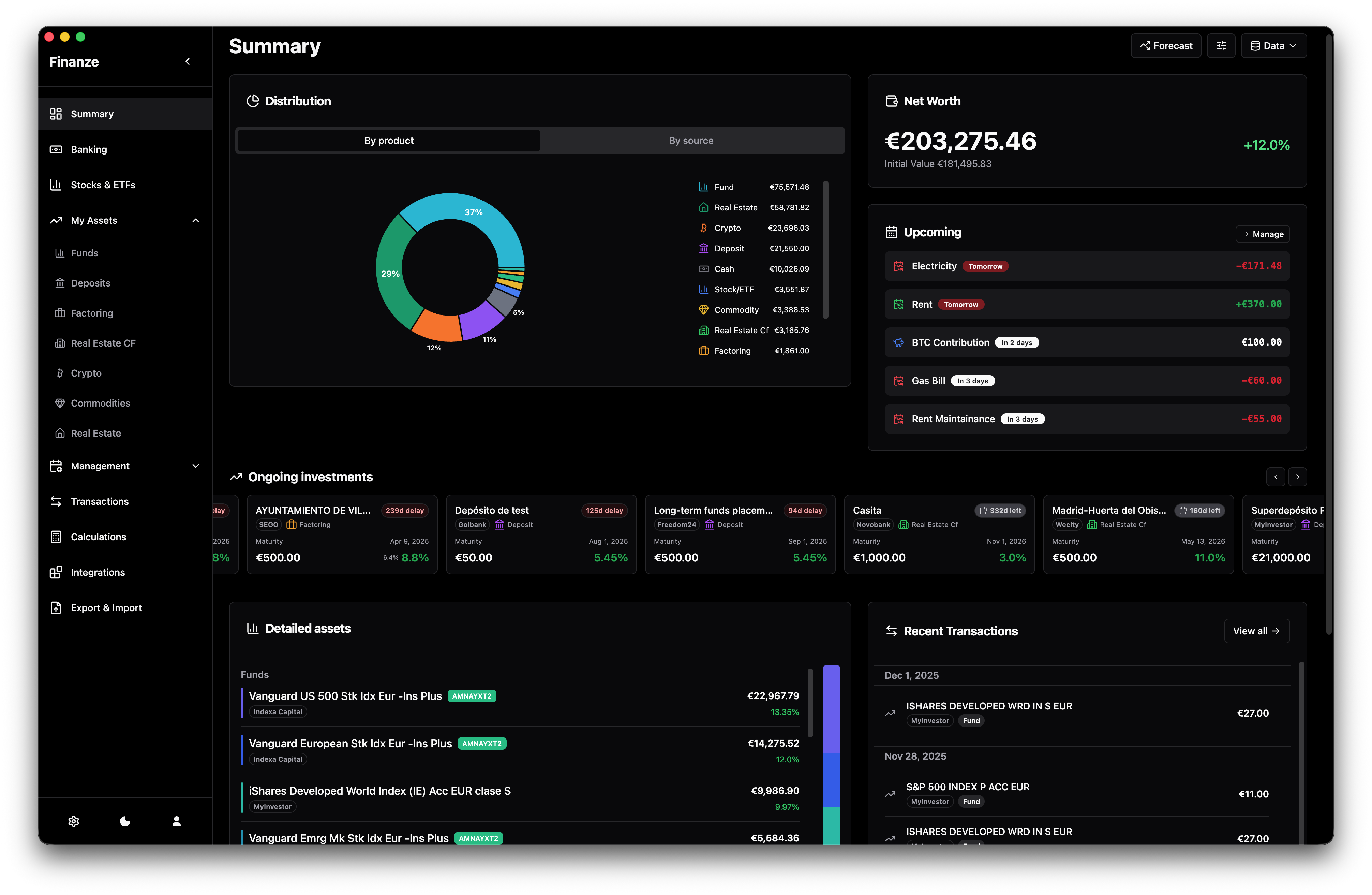 Finanze - Open Source Portfolio Manager